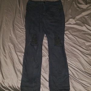 Express black distressed skinny jean